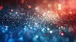 Abstract background with white bokeh lights and red, blue and silver colors in the style of various artists. . For Design, Background, Cover, Poster, Banner, PPT, KV design, Wallpaper