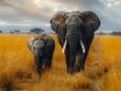 Harmony in the African Savanna: Elephants