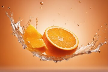 'slide cut piece orange drop background juice splash water copy space healthy fresh liquid dripped fruit food drink health colours freshness diet citrous juicy beverage refreshment refreshing nature'