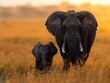Awe-Inspiring Elephants in the African Savanna