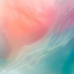 Poster - An abstract illustration featuring soft waves of pastel colors, blending seamlessly to create a tranquil and dreamy visual experience.