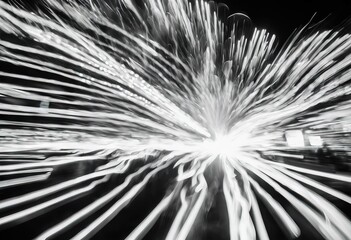 Poster - 'motion lights tone festival Abstract white blur black black background'