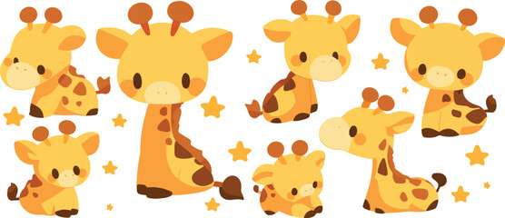 Sticker - giraffe clipart vector for graphic resources