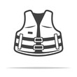 Life jacket vest icon transparent vector isolated