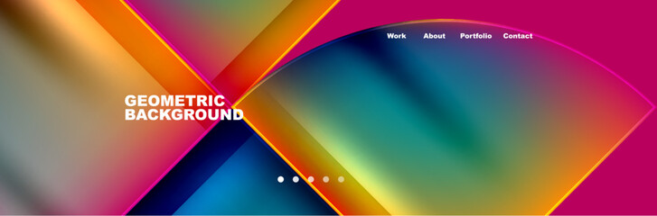 Circle triangle geometric web site page template. Vector Illustration For Wallpaper, Banner, Background, Card, Book Illustration, landing page