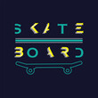 Vector illustration on the theme of Skateboard. t-shirt graphics, poster, banner, flyer, print and postcard