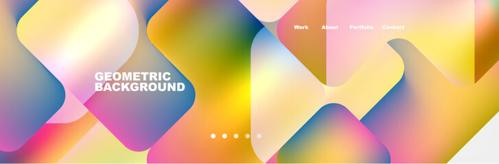 Square internet web page design template. Vector Illustration For Wallpaper, Banner, Background, Card, Book Illustration, landing page