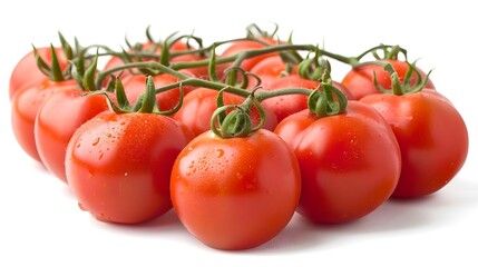 Fresh tomatoes isolated on white background, Vegetables: Tomato Isolated on White Background ai generated 