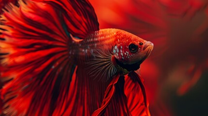 Poster - A close-up of a Betta fish's intricate labyrinth organ, highlighting the fascinating biology that allows these creatures to breathe air.