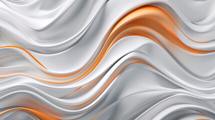 Grey and Orange Vibrant Flowing Wave