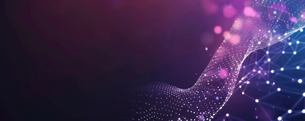 Wall Mural - abstract and futuristic technology background of interconnected networks