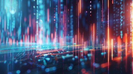 Aufkleber - Stock market or forex trading graph in futuristic concept suitable for financial investment or Economic trends business idea and all art work design. Abstract finance background