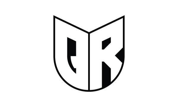 QR initial letter bat icon gaming logo design vector template. batman logo, sports logo, monogram, polygon, war game, symbol, playing logo, abstract, fighting, typography, icon, minimal, wings, battle