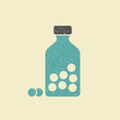 Medical pills bottle icon. Symbol, logo illustration