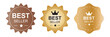 © line's vector - Best seller badge collection. Set of best seller emblem with laurel wreath, crown and star icon. Best seller label collection. Best seller icons for product label, eps10