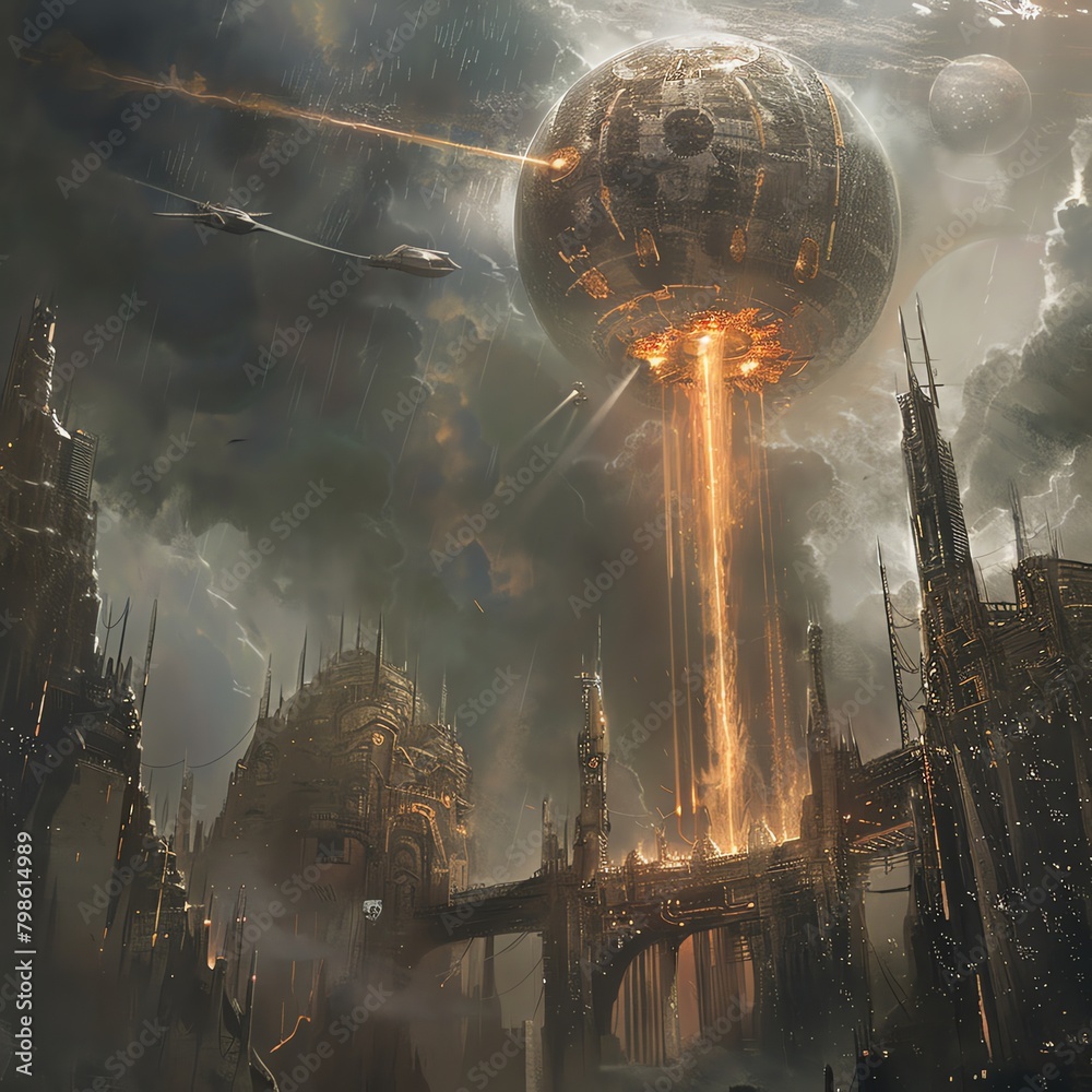 Doomsday Device Scene Concept art for a video game featuring a doomsday device capable of ...