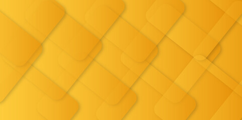 Poster - Abstract modern orange and yellow pattern geometric luxury gradient line background random square shape design. 3d shadow effects, modern design template background. layered geometric triangle shapes.