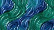 Wavy silk-like patterns in radiant shades of emerald and sapphire