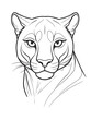 Vector illustration animals Panther coloring page ai generated