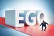 Ego personality concept with businessman