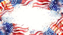 Independence Day Elegant Watercolor Flag Background For Invitations And Cards