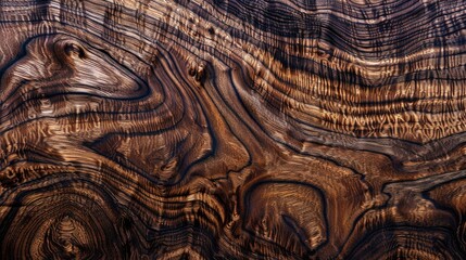 Canvas Print - Intricate wood grain patterns resembling a topographical map