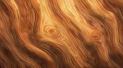 Canvas Print - Swirling wood grain patterns in warm tones