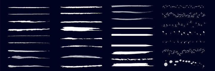 Beautiful Brush and blot vector collection. Grunge Elements - Brush strokes, ink paint brush, grunge lines. Rectangular text box for social media and networks. vector.