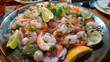 Colorful Seafood Ceviche Dish, Culinary World Tour, Food and Street Food