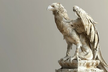 Wall Mural - A large Griffin Guardian with its wings spread out