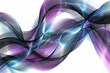 Abstract Ribbon Design: Irrescent Flow in Purple, Blue, and Black