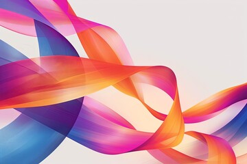 Wall Mural - Ribbon Swirls: Fluid Motion Background with Dynamic Colors