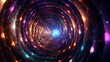 Spectacular view of a radiant light tunnel, capturing the essence of interstellar travel