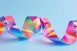 Dynamic 3D Gradient Ribbon - Vibrant Twisted Background Art