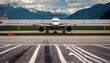 © wafi - airport international Runway Background Sky Summer Travel Nature Landscape Mountain Green Plane Concrete Field Tourism Aircraft