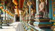 Intricate decorations adorning Buddhist temples for Vesak