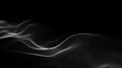 Black wave of particles. Big data visualization. Abstract background with a dynamic wave. 3d rendering.