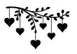 On an tree there are many hearts  Not IA