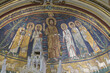 The Apse mosaic in the basilica of Santa Cecilia in Trastevere. Rome
