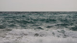 Fototapeta  - restless mediterranean sea background shot