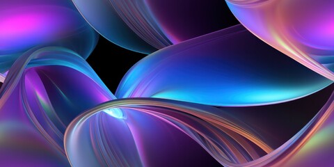 Wall Mural - iridescent abstract shape seamless pattern background