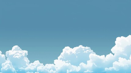 Poster - A passenger plane soaring above fluffy white clouds