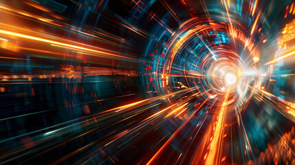 Poster -  the essence of Emerging Technologies through a dynamic, abstract image.
