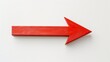 thin red arrow pointing to the right isolated on a white background.