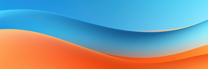 Orange blue curve line wave abstract dynamic cover gradient  background