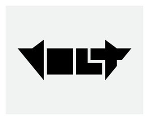 Poster - volt - lettering or logo. stylish emblem or logotype.