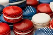 Delectable French Macarons and Pastries Artfully Arranged on Table