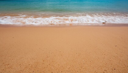 Poster - Tranquil Seashore: Sand Beach with Rippling Waves