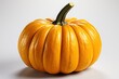 One large yellow pumpkin isolated on a white background.