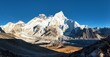 Evening sunset panoramic view of mount Everest